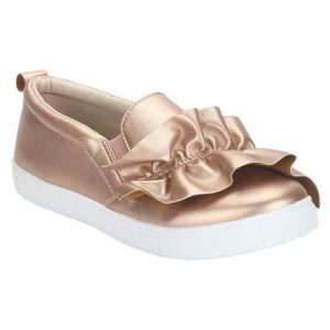 Bronze Colour Leather Casual Shoes For Women's