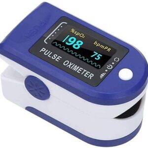 Fingertip Pulse Oximeter-Blood-Oxygen-Saturation-Monitor with Pulse Reading 1c Pulse Oximeter Blue