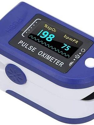 Fingertip Pulse Oximeter-Blood-Oxygen-Saturation-Monitor with Pulse Reading 1c Pulse Oximeter Blue
